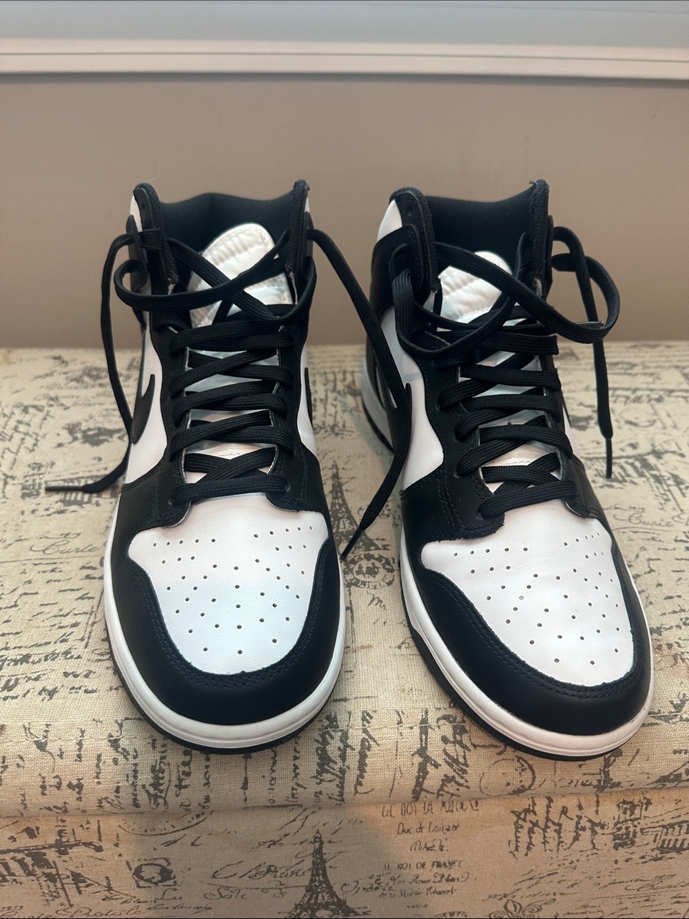 Nike Black and White High-Top Sneakers